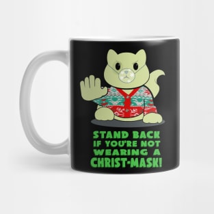 merry chritsmask cat Mug